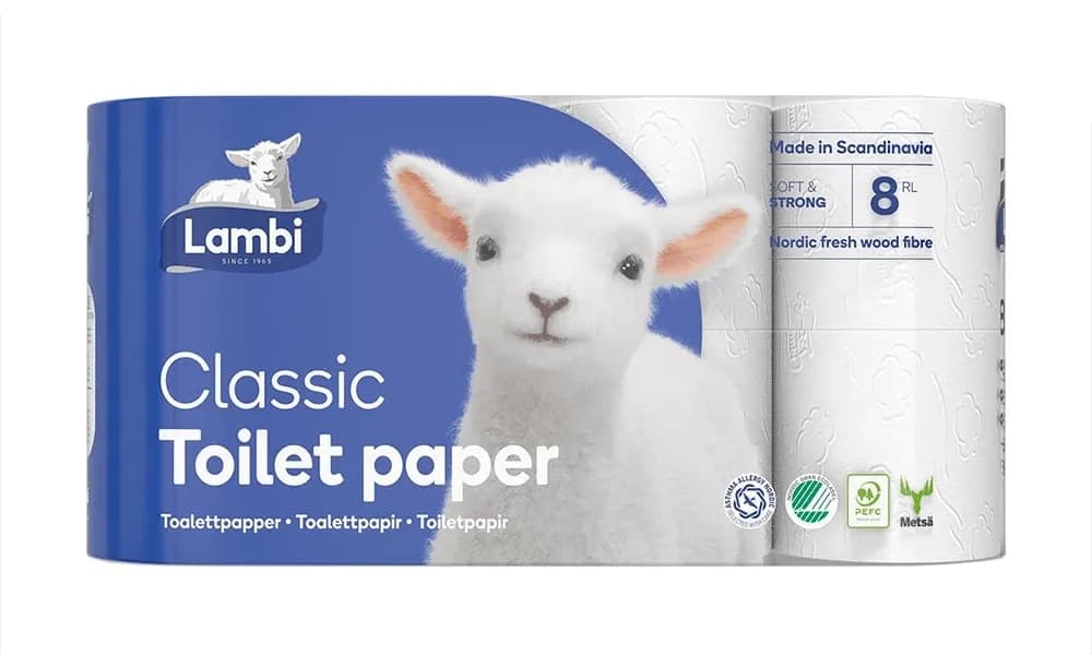 Lambi Toalettpapper 3-lager 8-pack