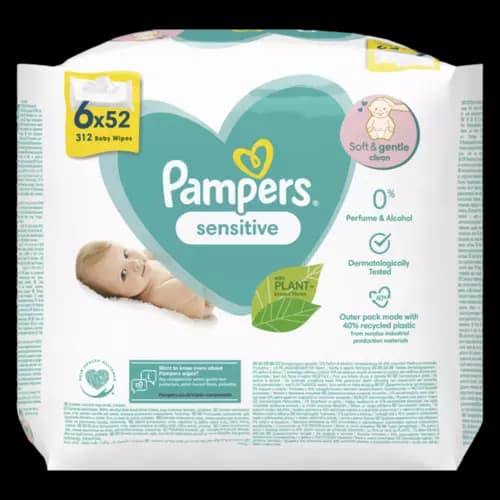 Pampers Sensitive Våtservetter 52-pack