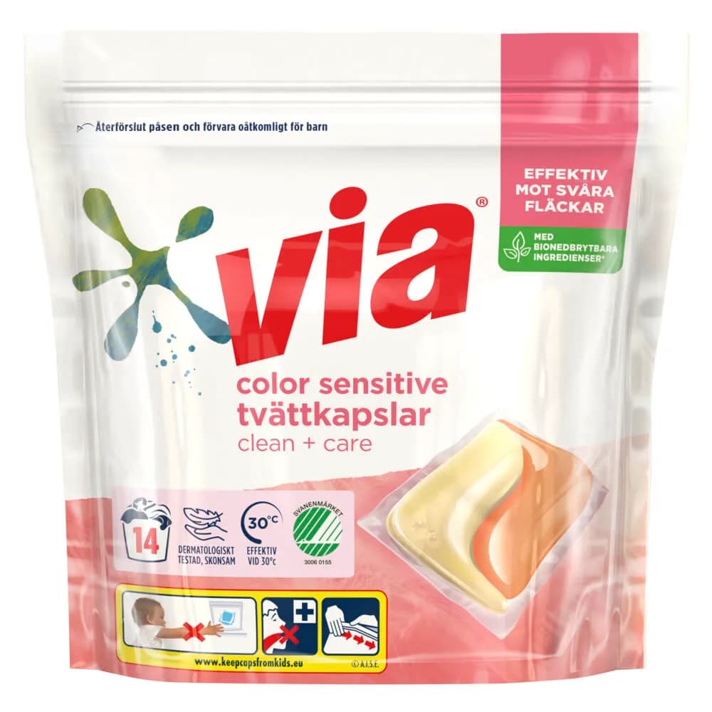 Via Color Tvättkapslar 40-pack