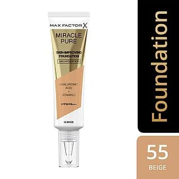 Max Factor Miracle Pure Skin-Improving Foundation - 55 Beige